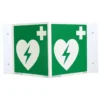 AED rechtwinkliges Nasenschild, nachleuchtend