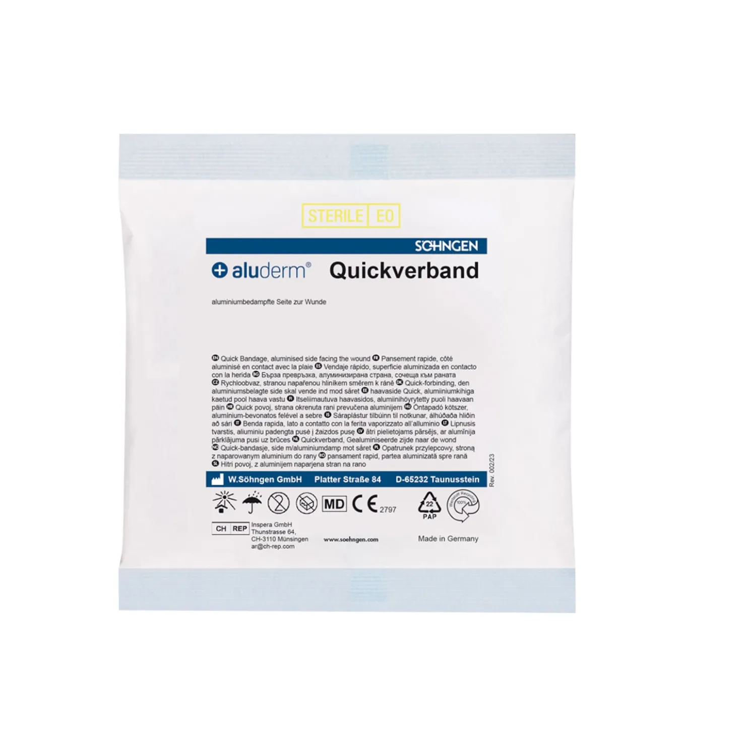 Aluderm Quickverband, groß