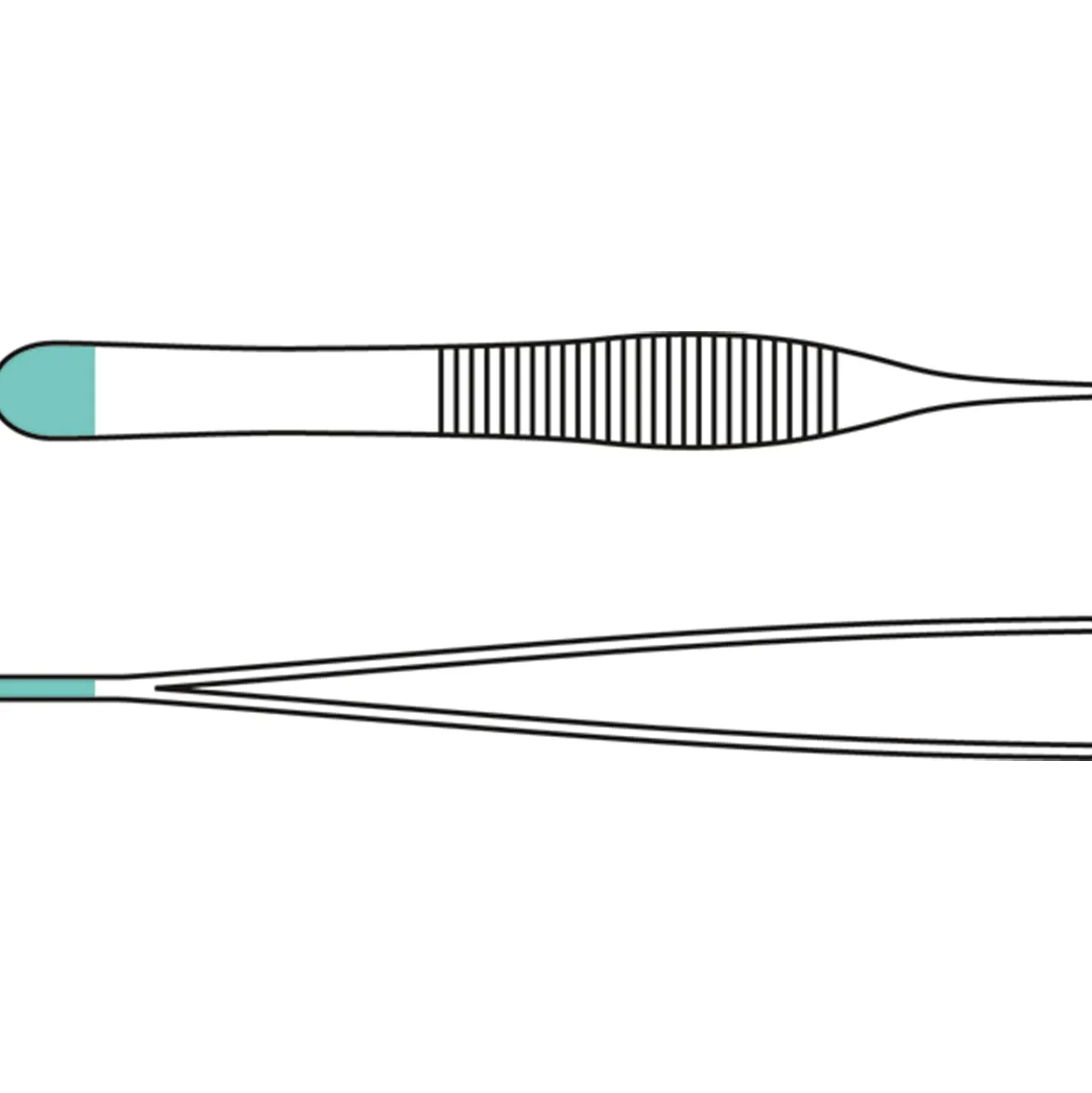 Anatomische Pinzette nach Adson, gerade, 12 cm