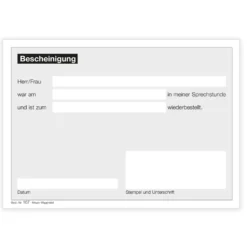 Anwesenheitsbescheinigung
