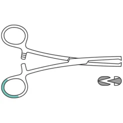 Arterienklemme nach Kocher, chirurgisch gerade, 14cm
