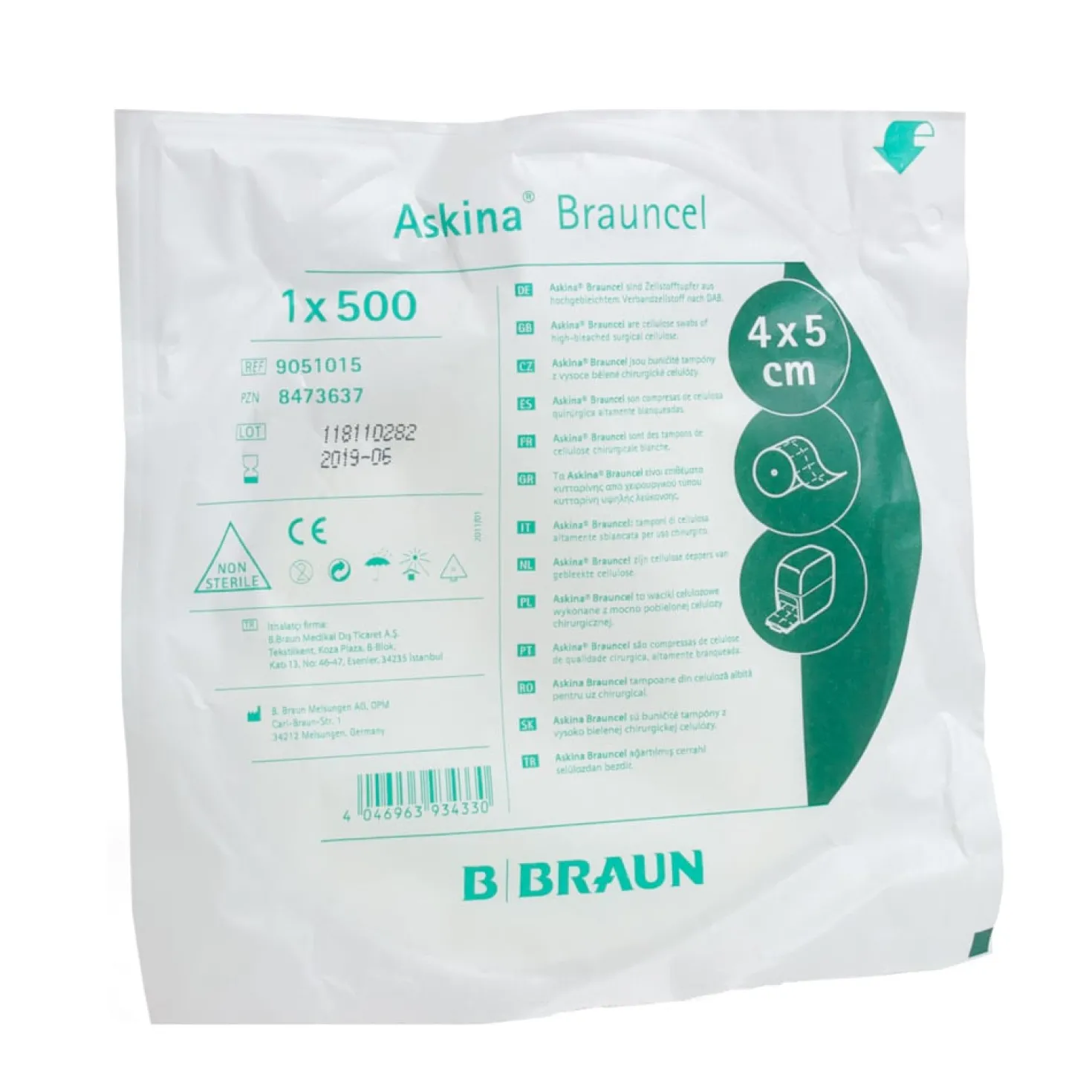 Askina Brauncel, Zellstofftupfer, 1 x 500 Stück