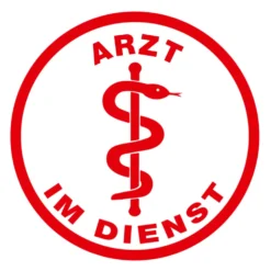 Aufkleber Arzt im Dienst
