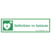 Aufkleber Defibrillator im Gebäude