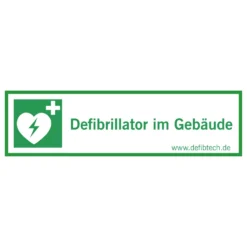 Aufkleber Defibrillator im Gebäude