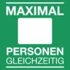 Aufkleber Maximal X Personen gleichzeitig
