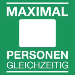 Aufkleber Maximal X Personen gleichzeitig