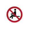Aufkleber Sitzen verboten/gestattet