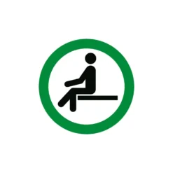 Aufkleber Sitzen verboten/gestattet