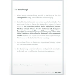 Bestrahlungskarte, DIN A6, 500 Stück