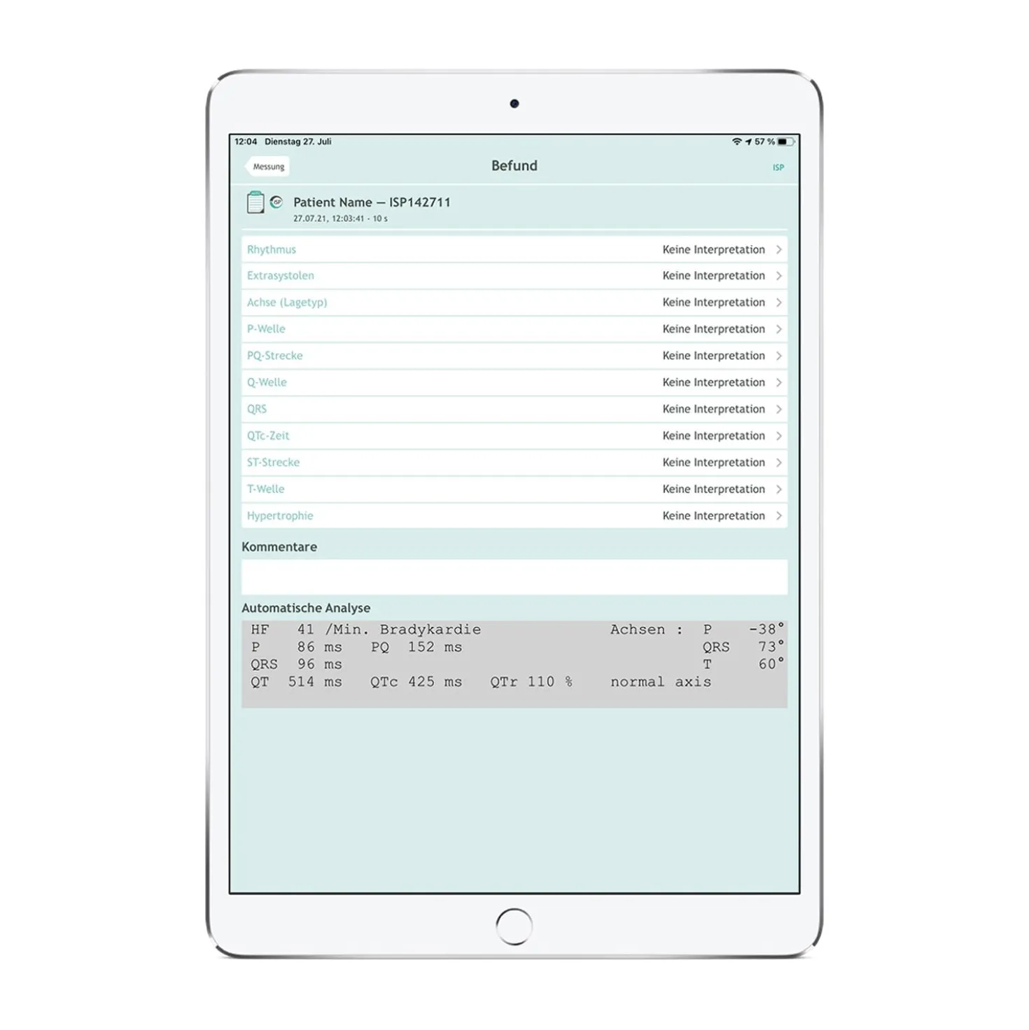 CardioSecur Pro Vermessungsoption