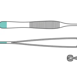 Chirurgische Pinzette nach Adson, gerade, 12 cm