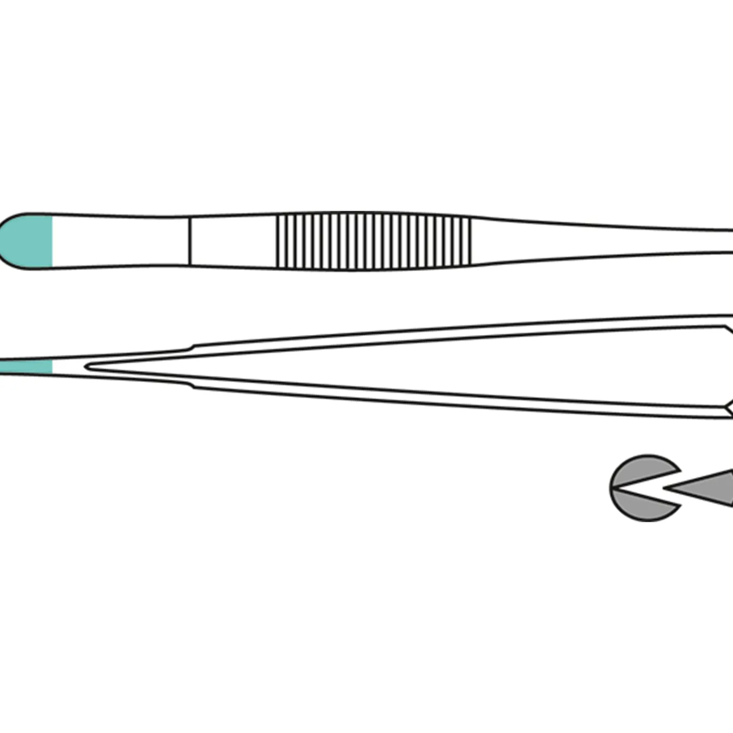 Chirurgische Standard-Pinzette, gerade, 14cm