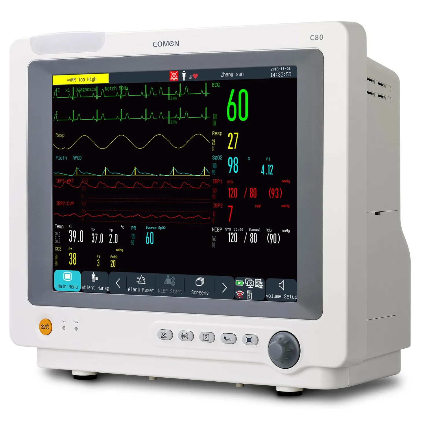 COMEN C80 Überwachungs- und Anästhesiemonitor