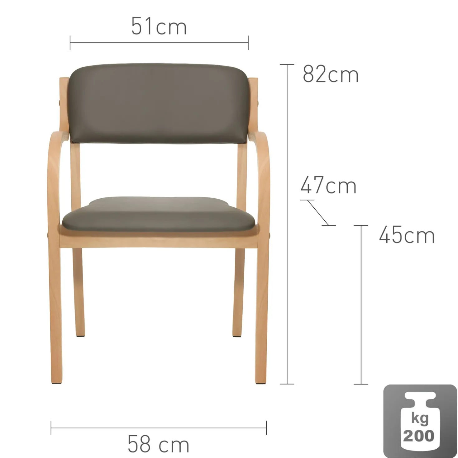 Comfort+ Besucherstuhl von Teqler