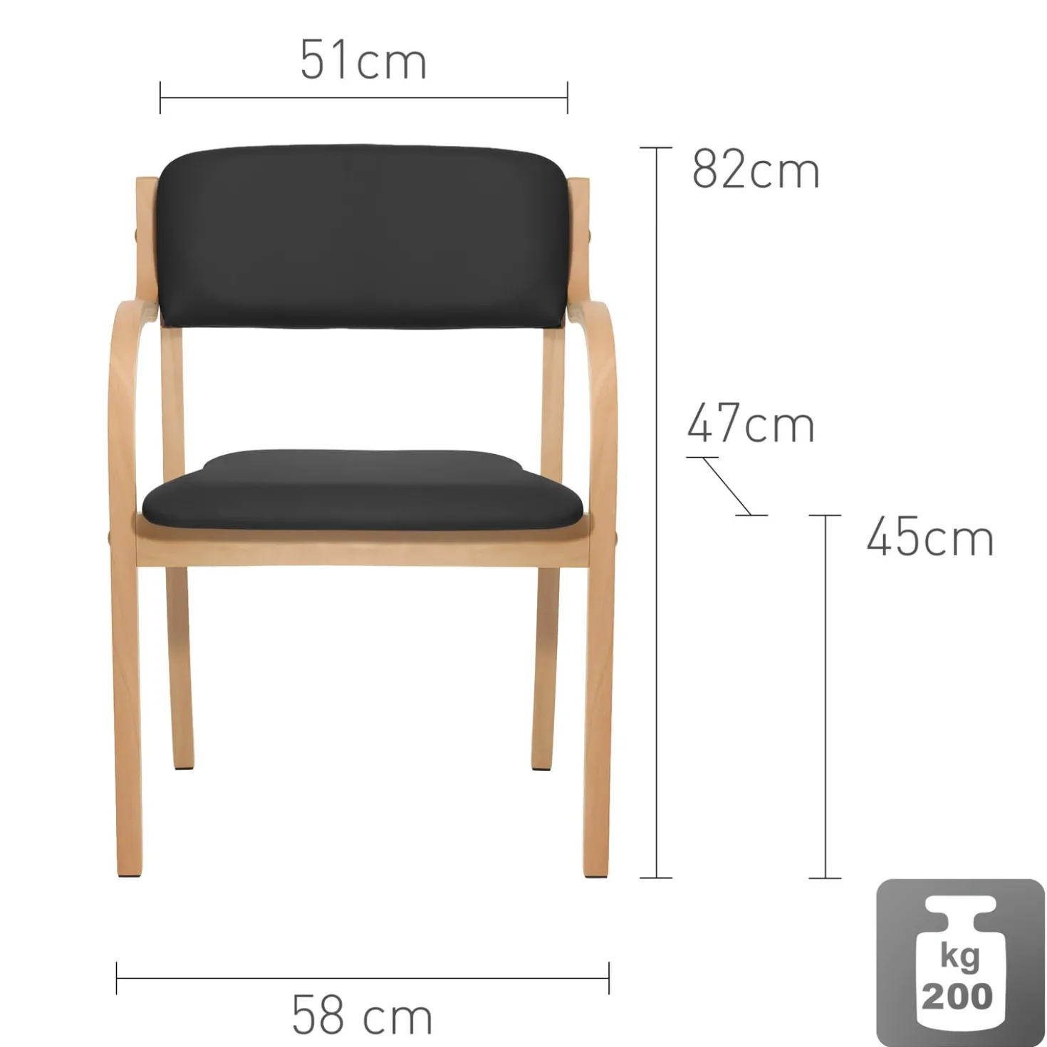 Comfort+ Besucherstuhl von Teqler