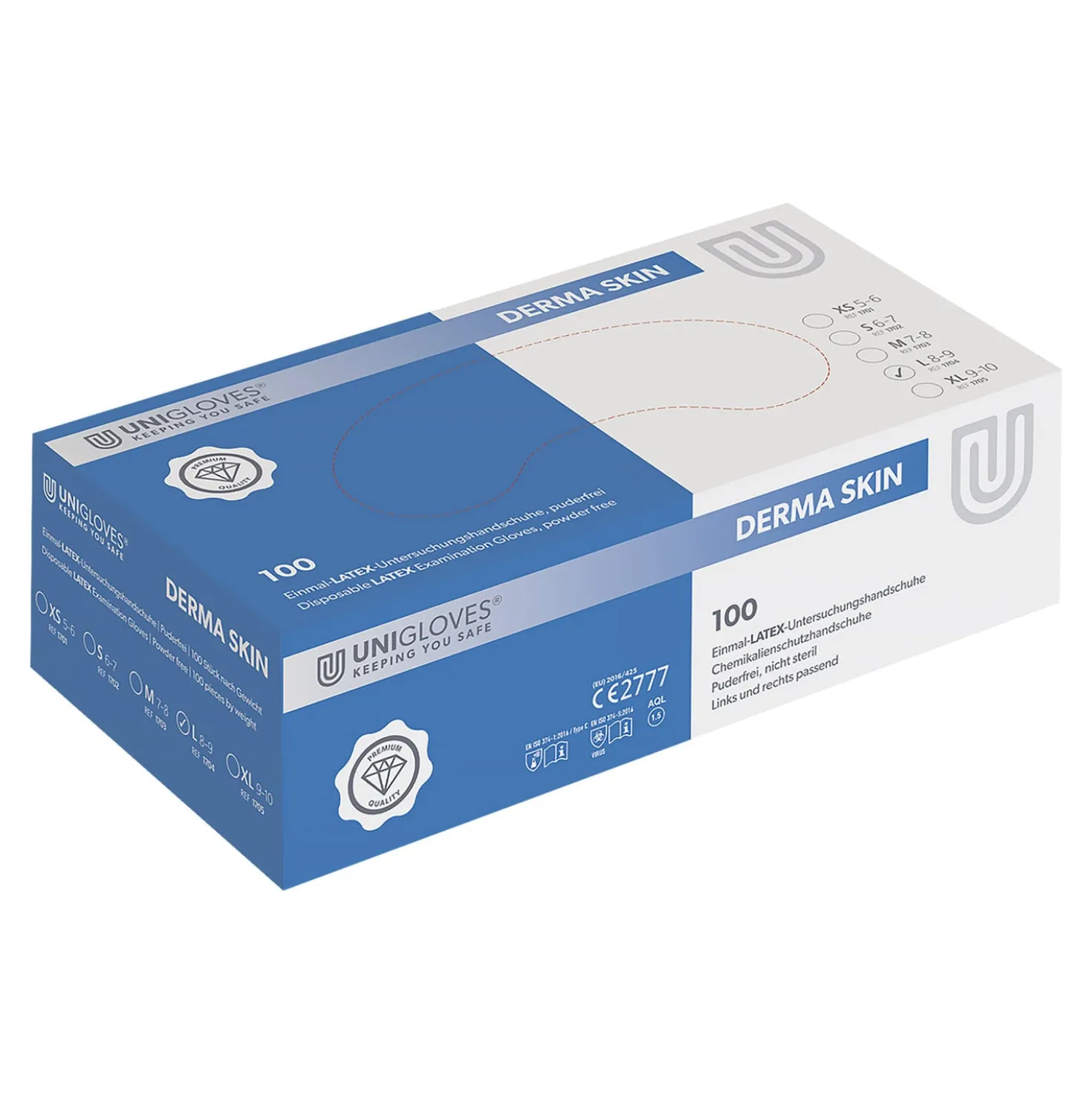 Einmalhandschuhe Unigloves Derma Skin