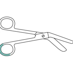 Episiotomie-Schere nach Braun-Stadler, 14,5 cm
