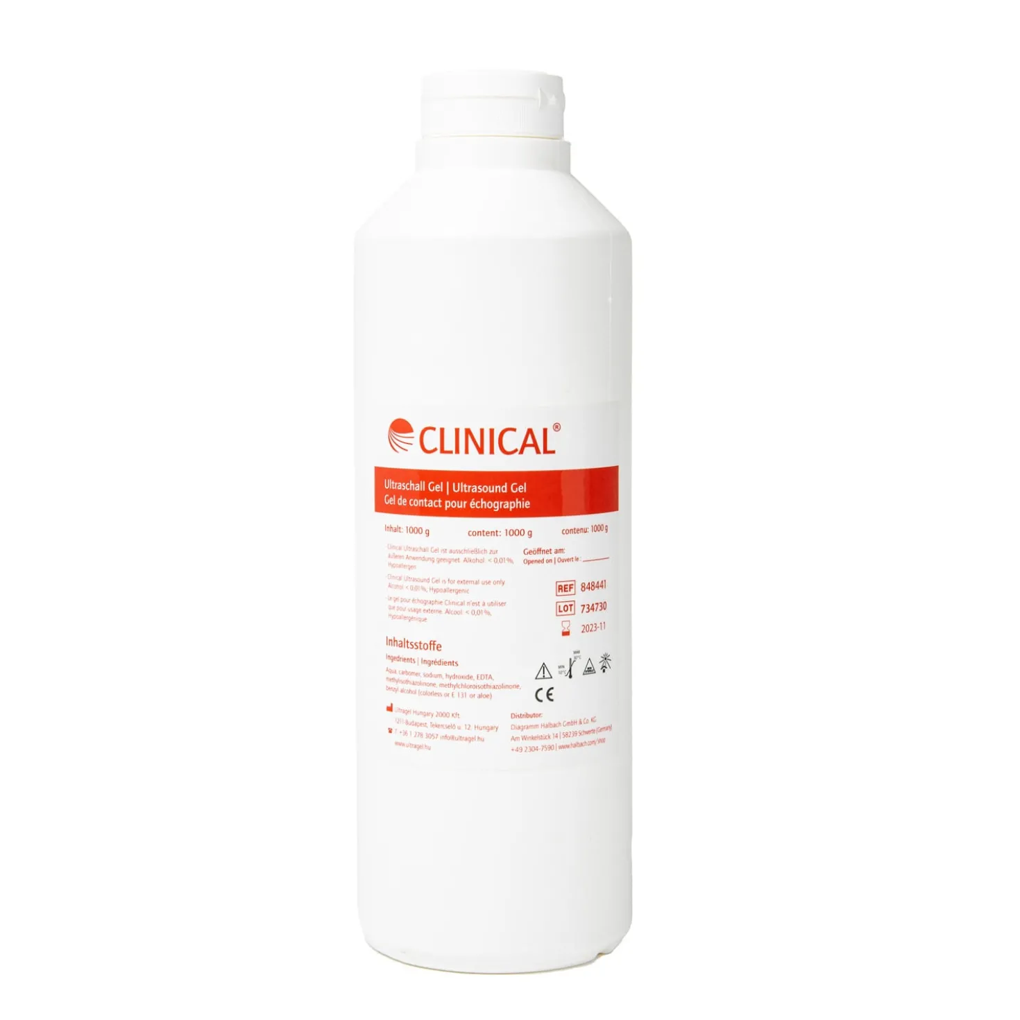 Farbloses Ultraschallgel Clinical
