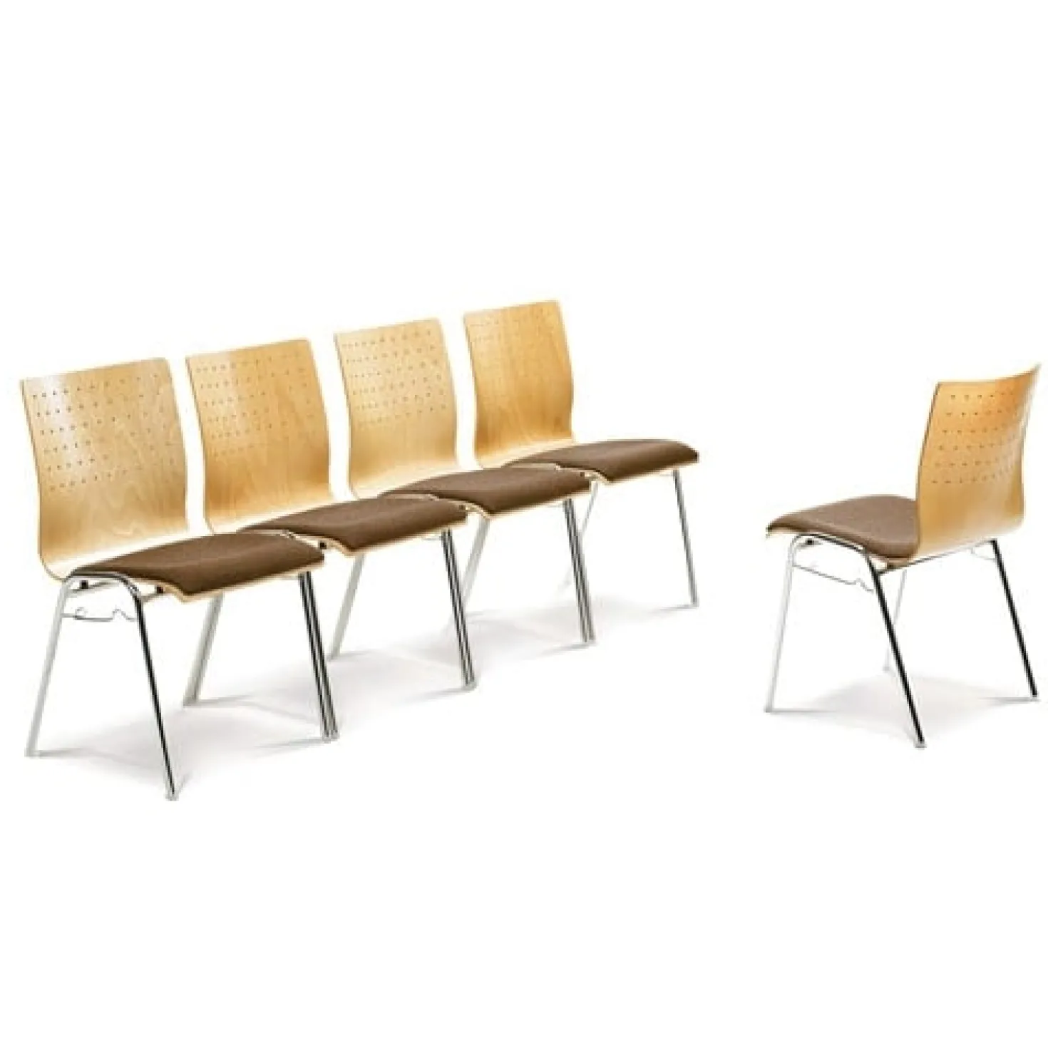 Gepolsterter Design-Stapelstuhl