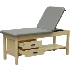 Holz-Behandlungsliege mit Unterschrank