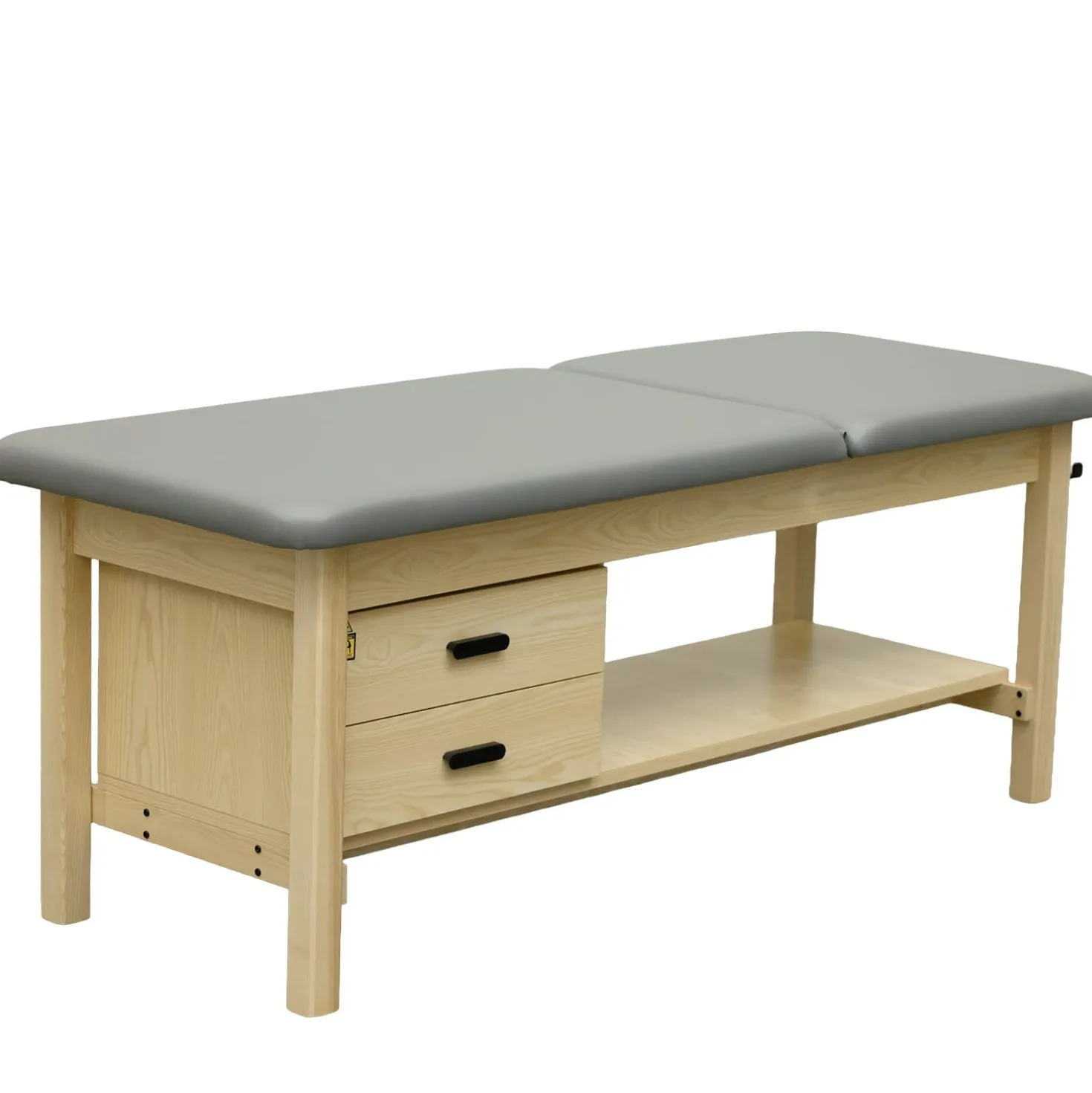 Holz-Behandlungsliege mit Unterschrank