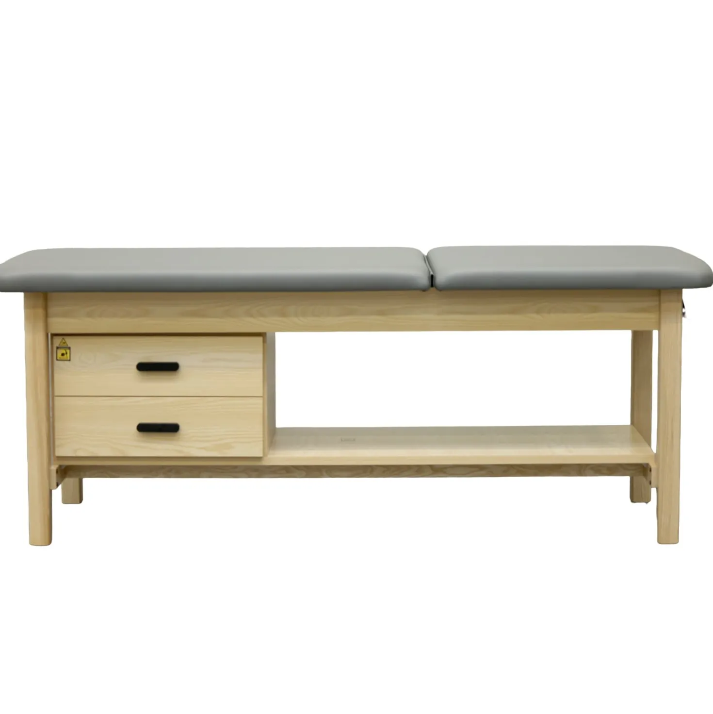 Holz-Behandlungsliege mit Unterschrank