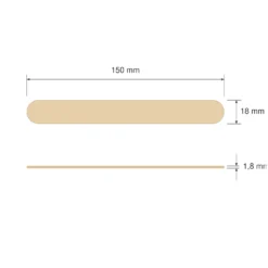 Holzmundspatel, 100 Stück