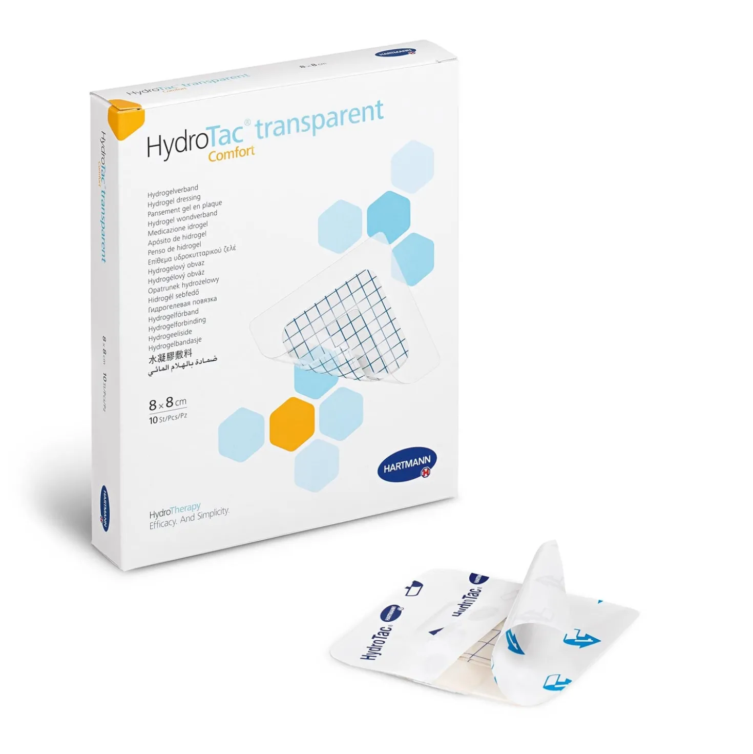 HydroTac transparent comfort, Gelverband mit Kleberand