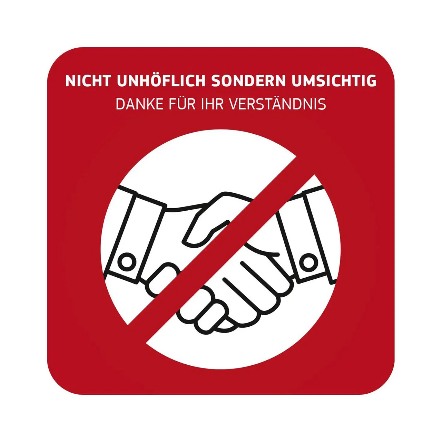 Hygiene-Hinweisschild