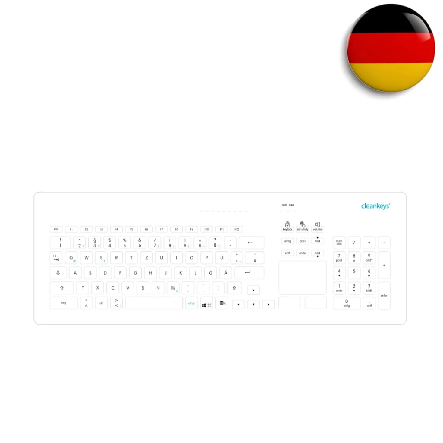 Kabellose Glastastatur
