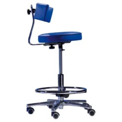 Labordrehstuhl mit Sitzneigung und Fußring