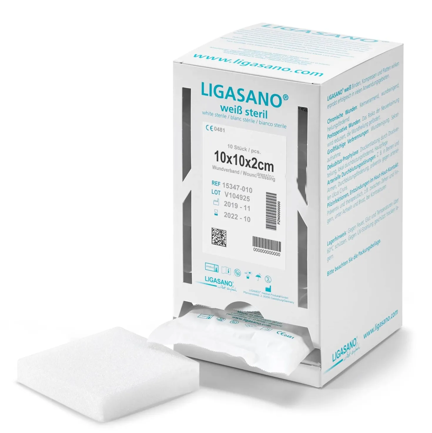 Ligasano weiß Schaumverband in der Spenderbox