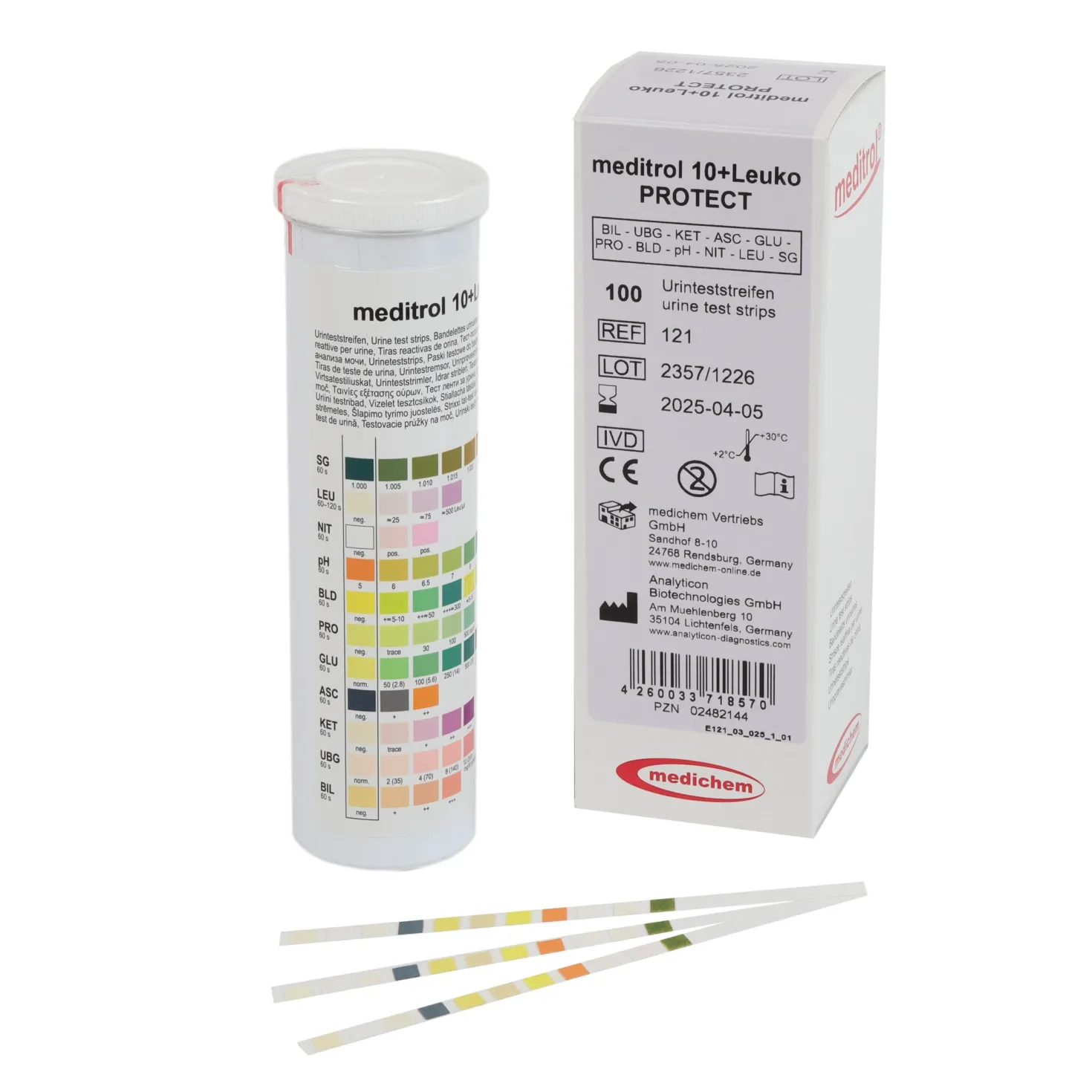 meditrol® 10 + Leuko Urinteststreifen