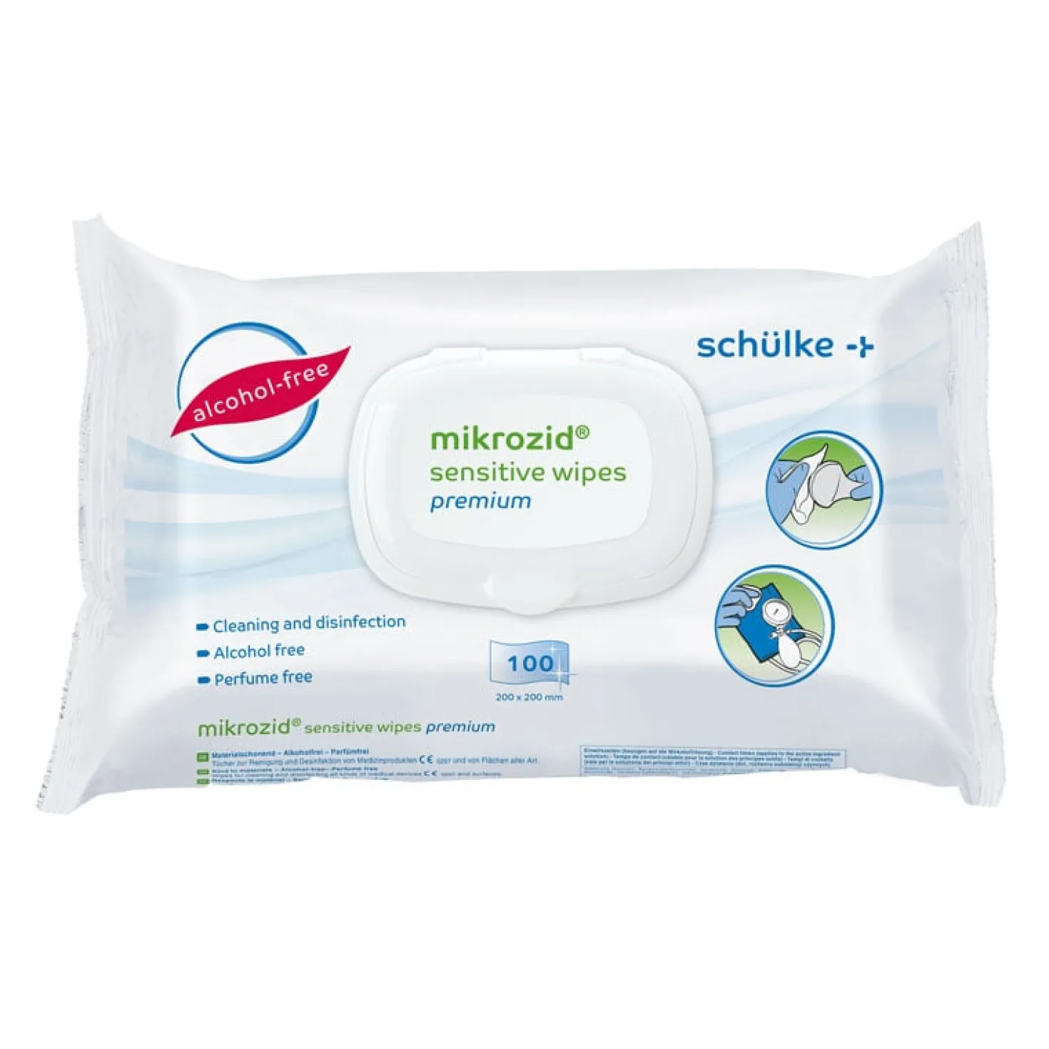 mikrozid sensitive wipes premium