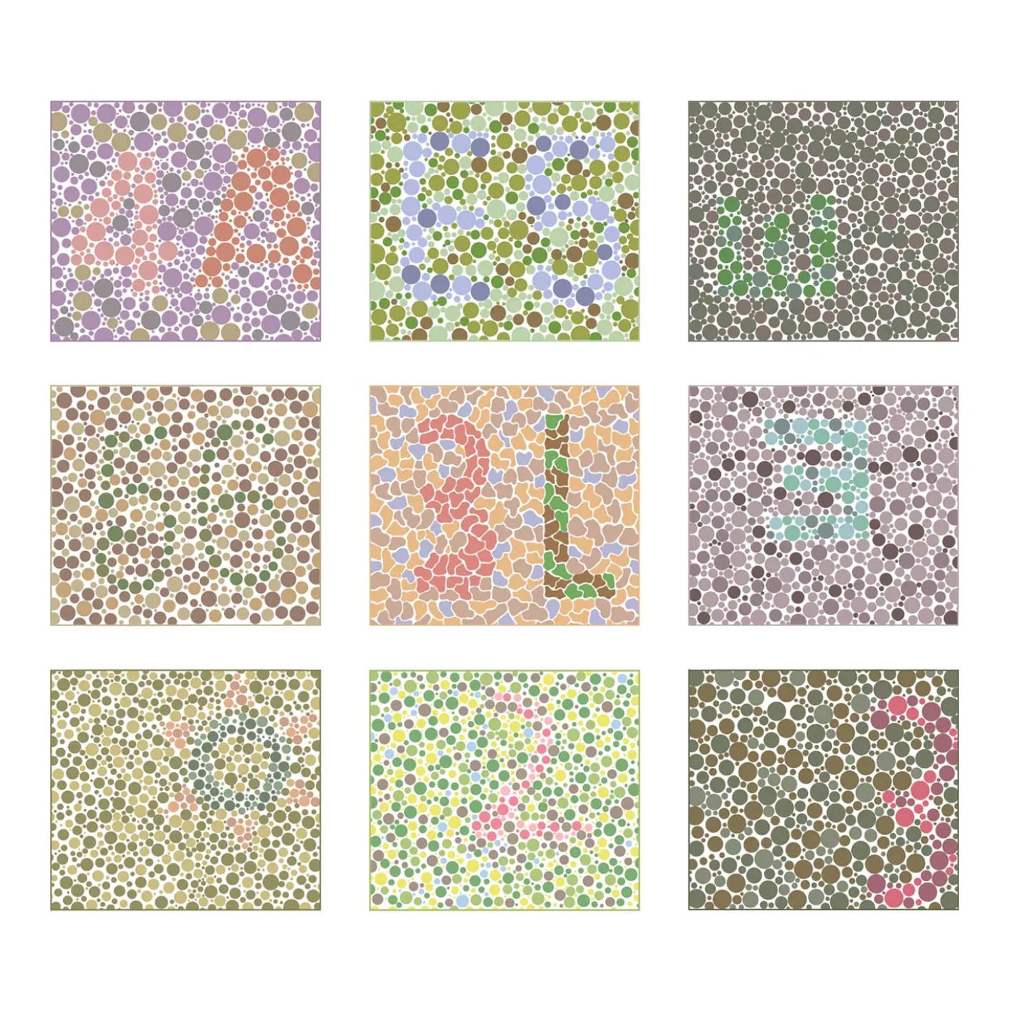 1m4 Ishihara-Farbtafeln