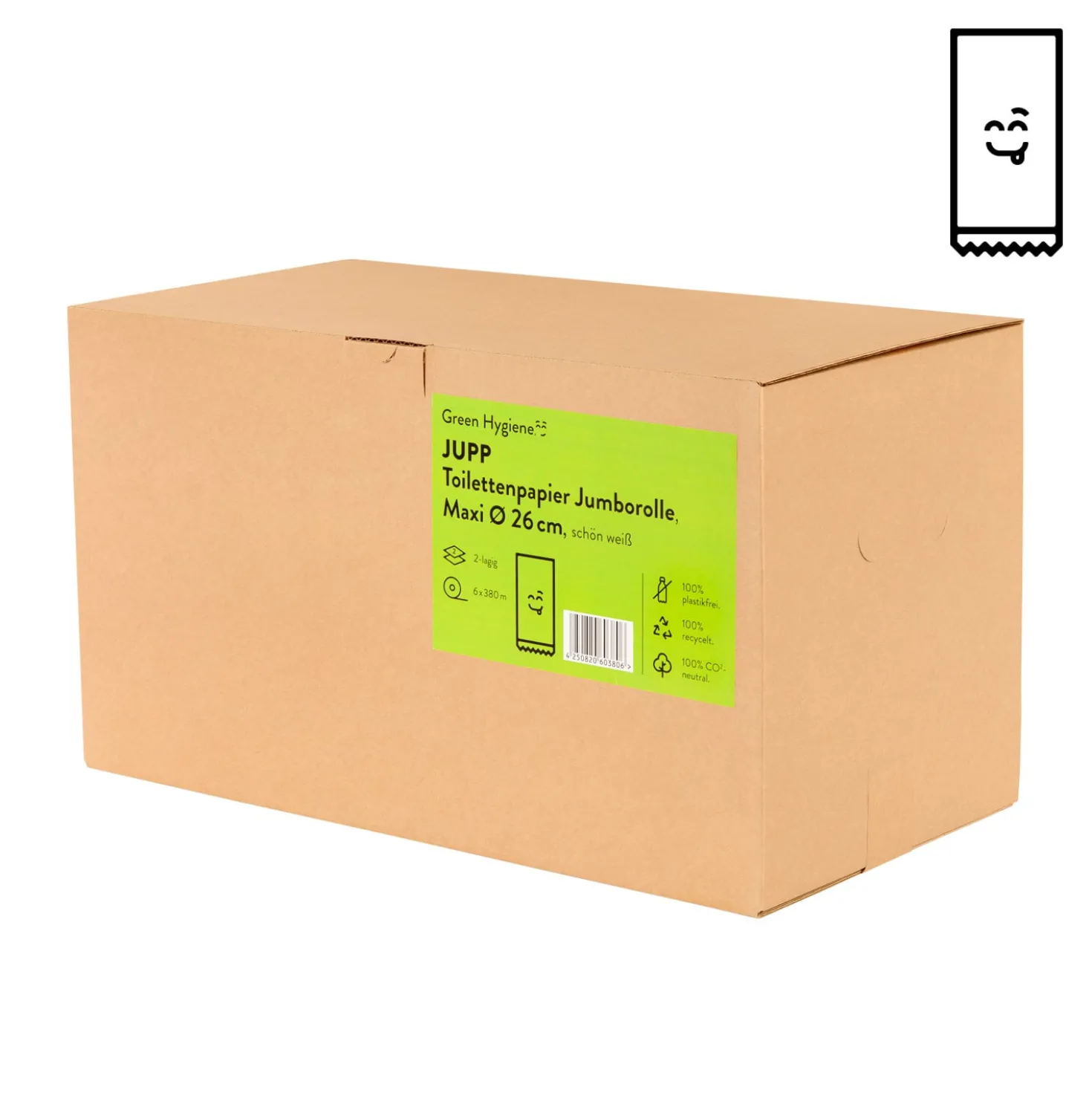 Nachhaltige Jumborolle Toilettenpapier