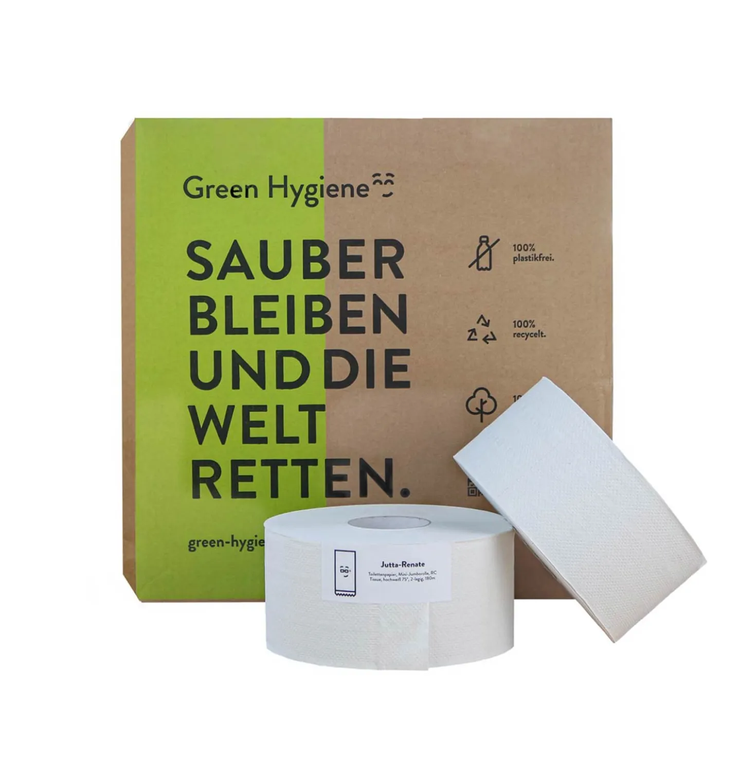 Nachhaltige Jumborolle Toilettenpapier