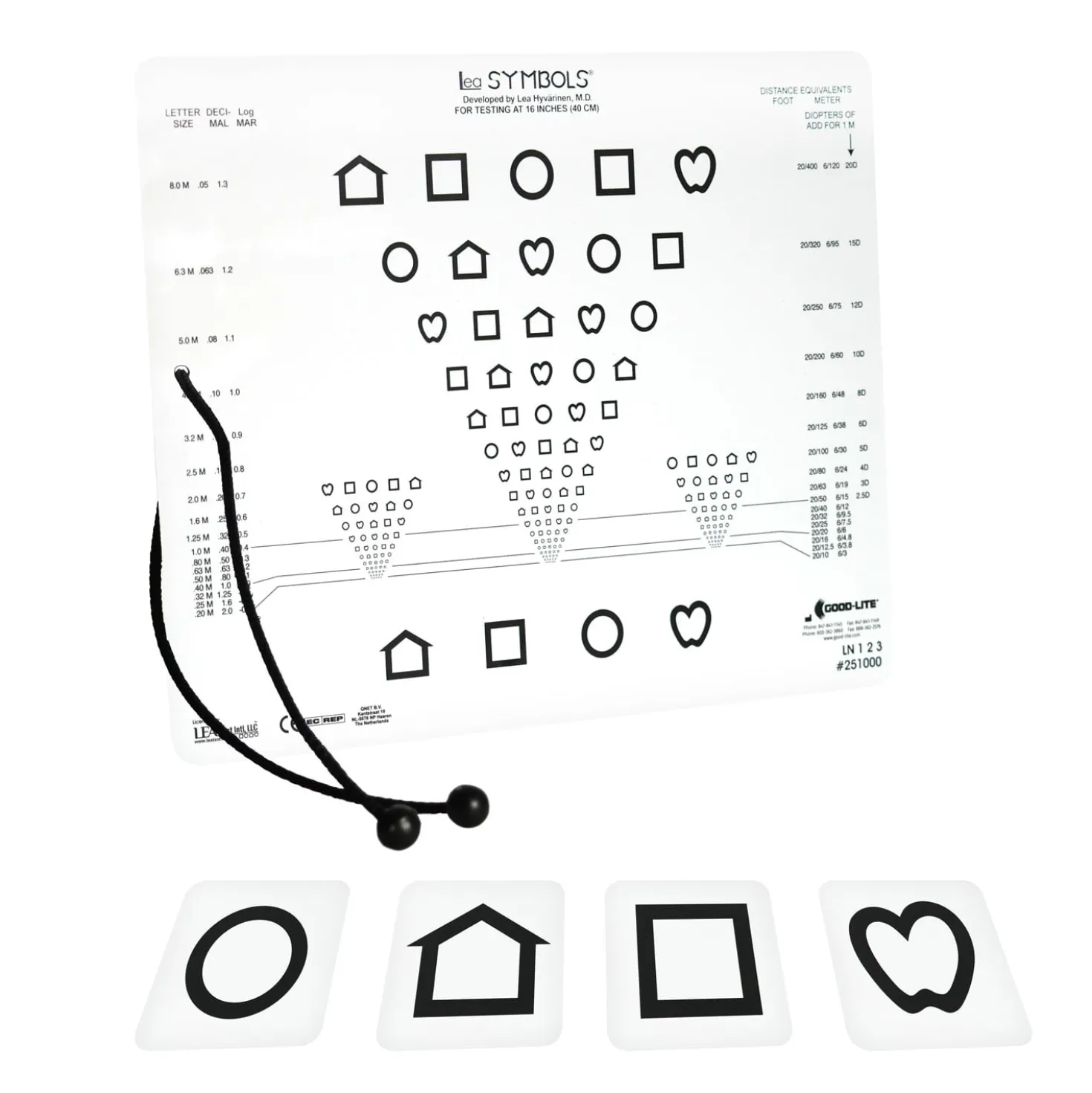 Nahtest LEA™-Symbole/-Zahlen-Karte