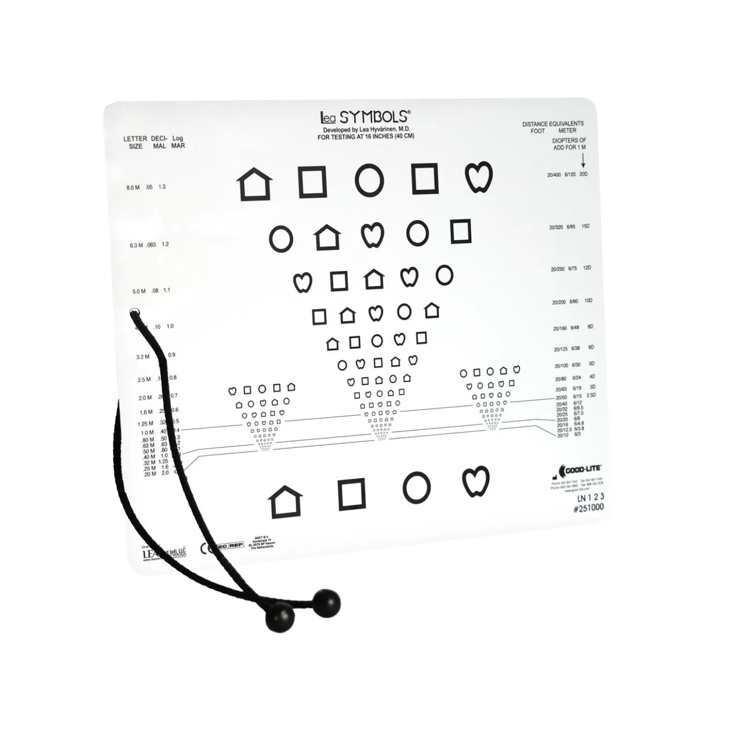 Nahtest LEA™-Symbole/-Zahlen-Karte