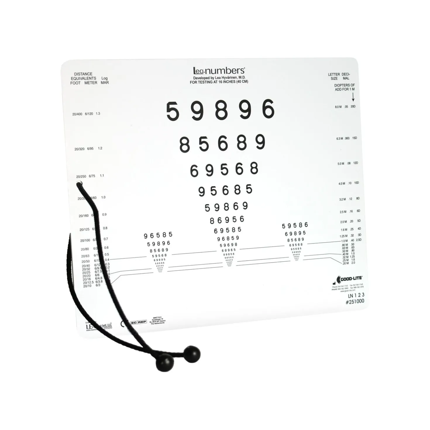 Nahtest LEA™-Symbole/-Zahlen-Karte