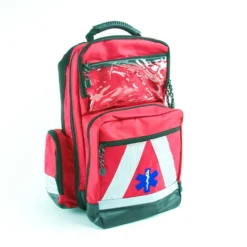 Notfallrucksack, gefüllt mit Markenartikeln