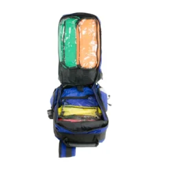 Notfallrucksack, gefüllt mit Markenartikeln