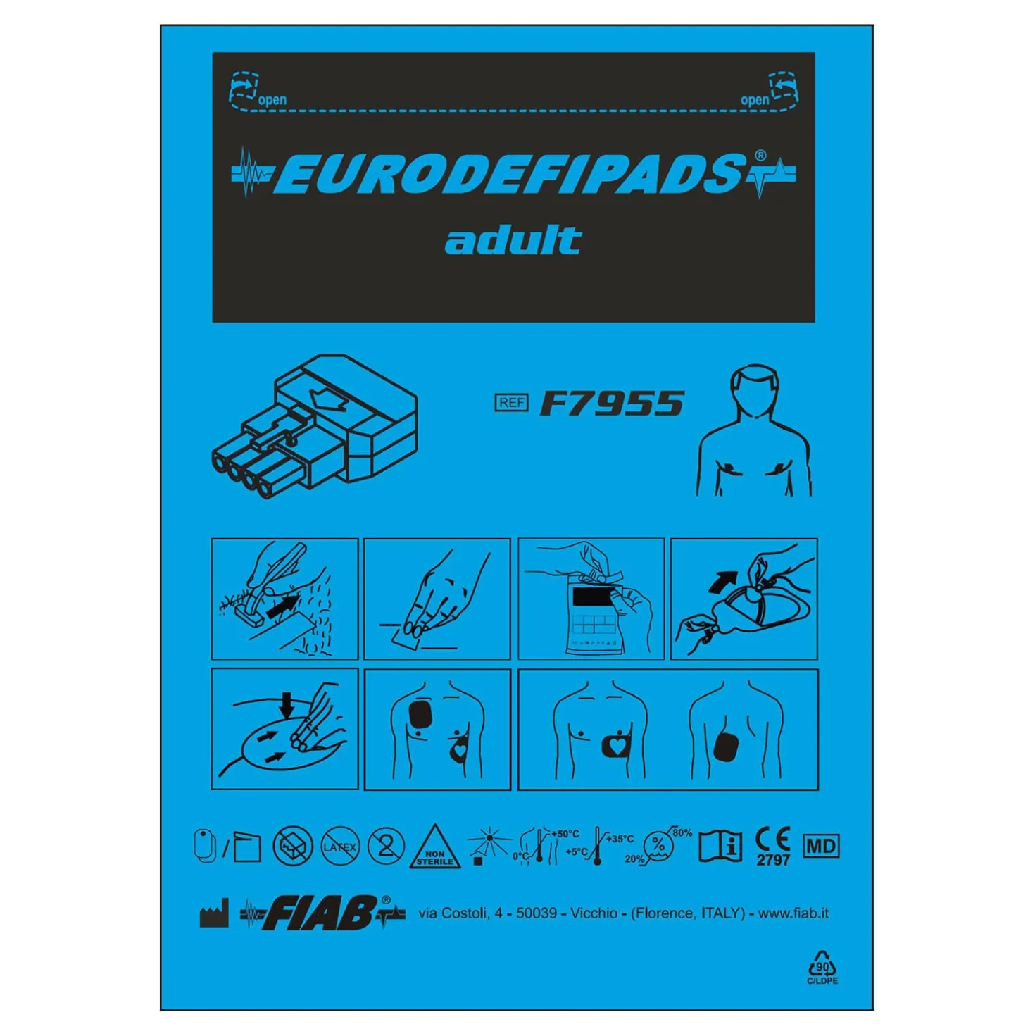 Pads für AED 10, mit Kabel, 1 Paar