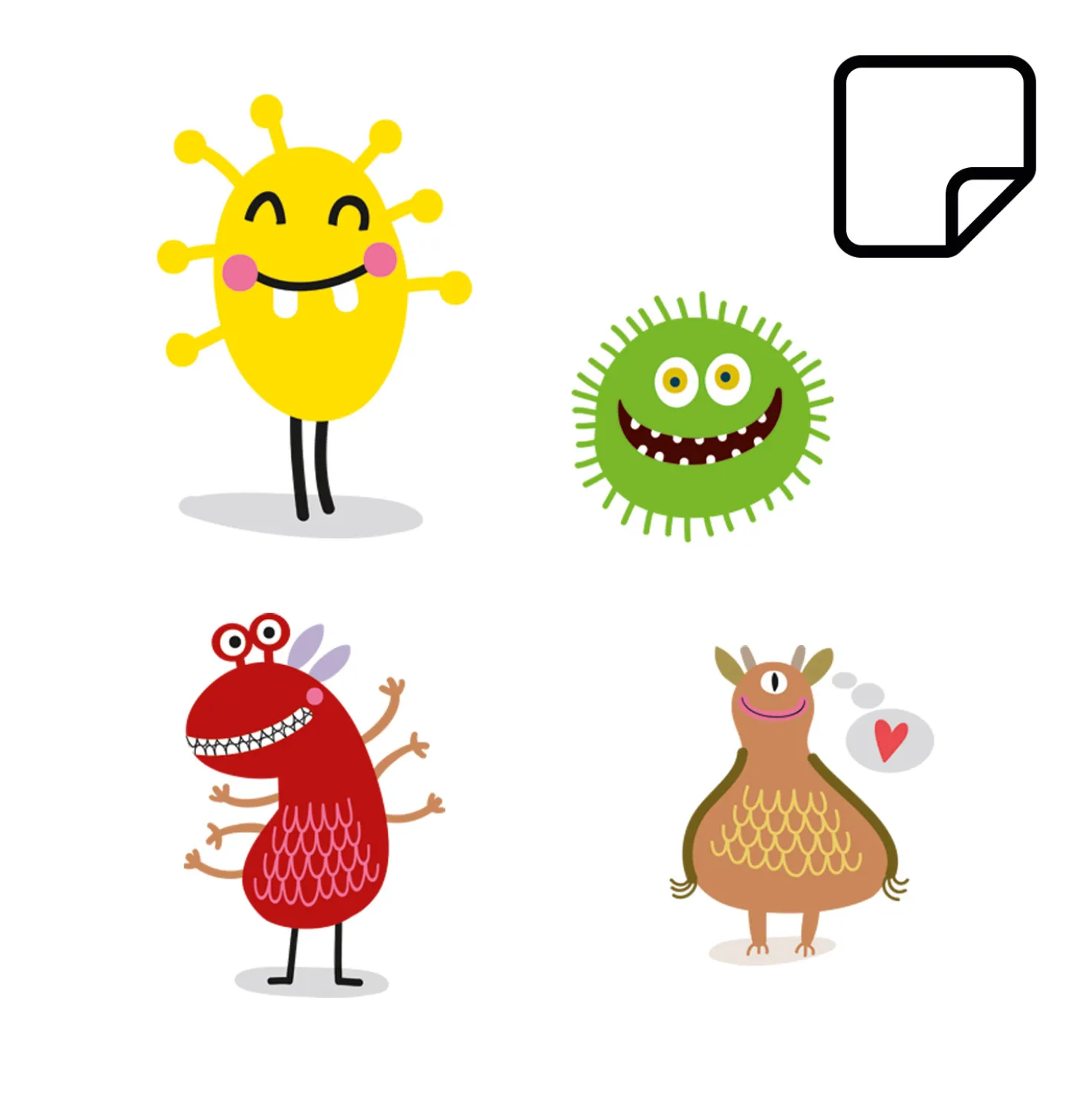Piktogramme im Monster-Design