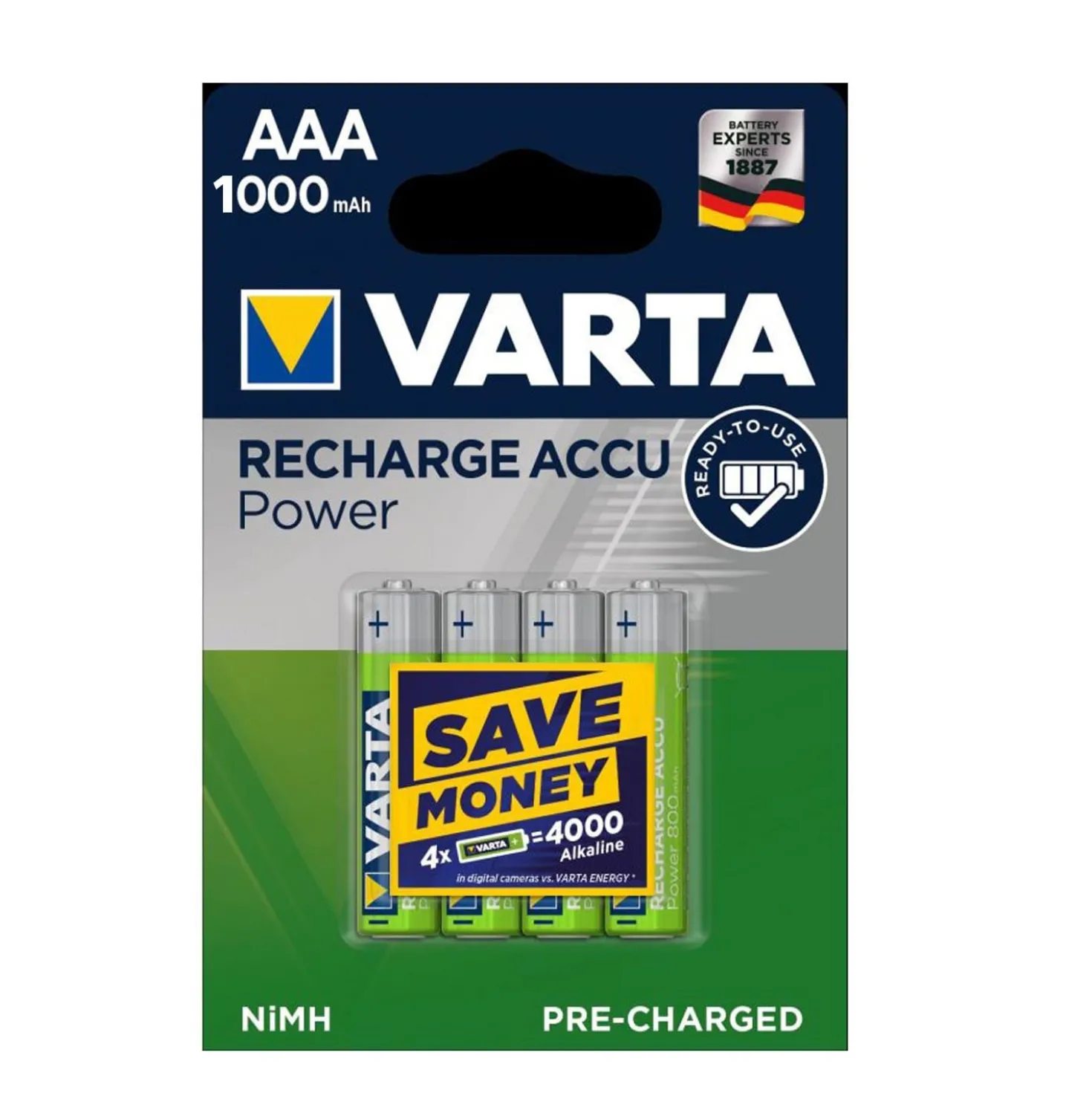 Recharge Accu Power Micro AAA NiMH 1000mAh