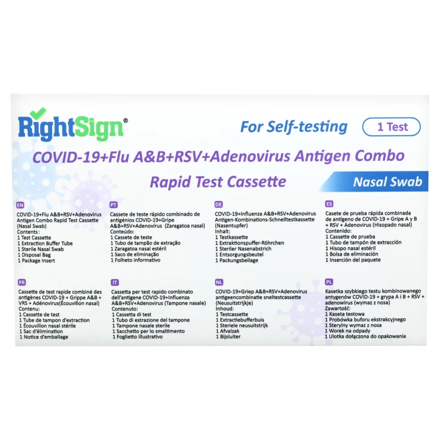 RightSign COVID-/Flu-/RSV-/Adeno-Kombitest