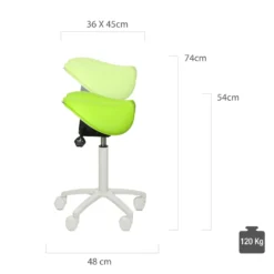 Sattelhocker mit geteilter Sitzfläche
