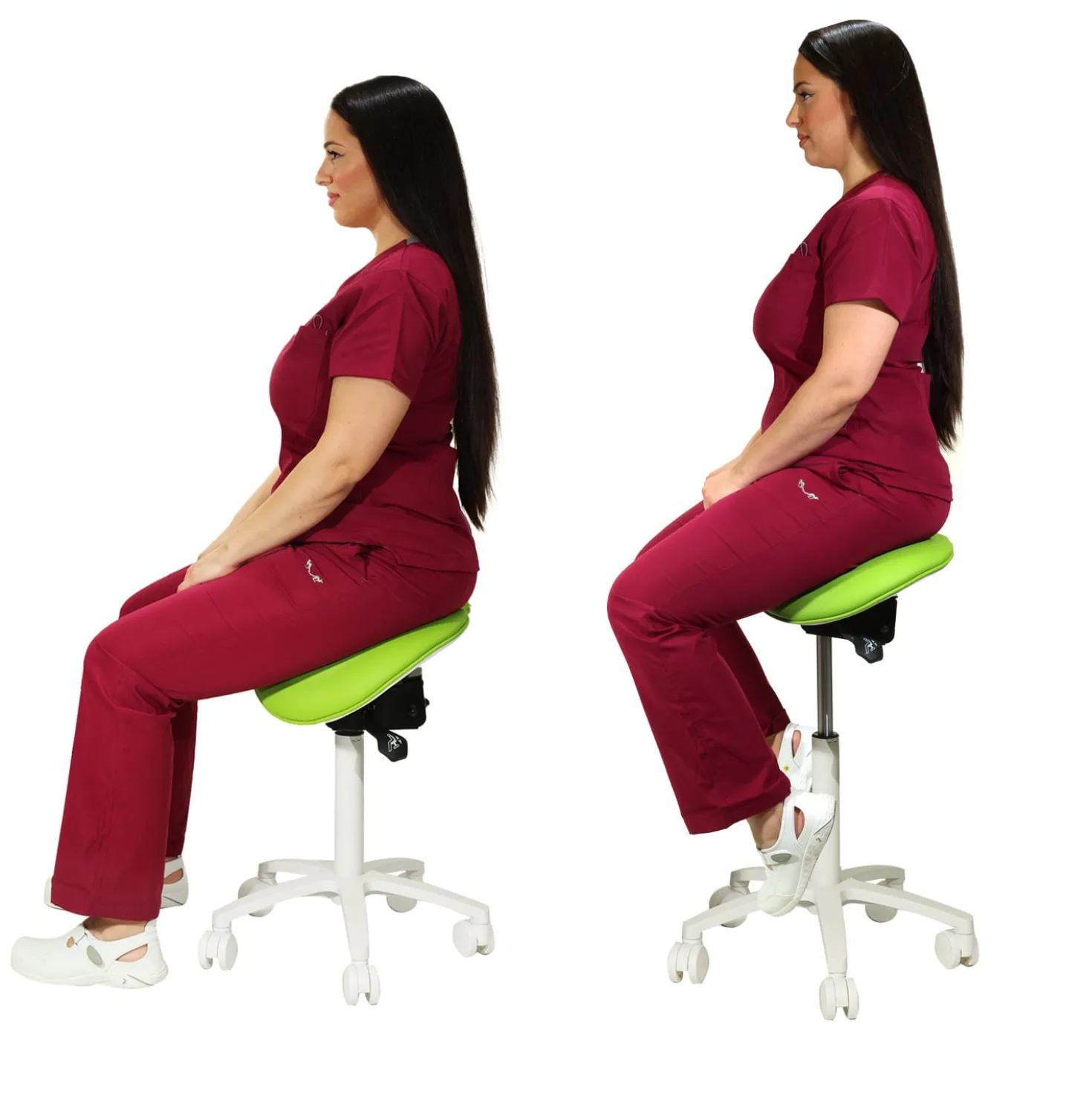 Sattelhocker mit geteilter Sitzfläche