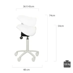 Sattelhocker mit geteilter Sitzfläche
